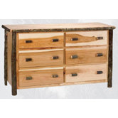 Hickory 6 Drawer Dresser