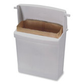 Compact Sanitary Napkin Receptacle, White