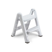 EZ Step Two-Step Folding Stool in White