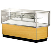 Streamline 38" x 56" Half Vision Corner Combination Showcase with Panel Back