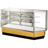 Streamline 38" x 68" Full Vision Corner Combination Showcase with Mirror Back
