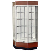 Streamline 34" x 15" Front Opening Inside Corner Trophy Case with Glass Back