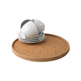 Cork Round Tray in Wax