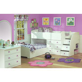 Sierra Full over Twin L-Shaped Bunk Bed with Stairs