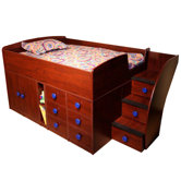 Sierra Twin Captain Bed with Stairs and Storage