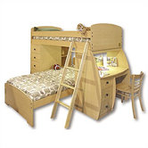Sierra Twin Space Saver L-Shaped Bunk Bed with Desk and Storage