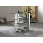 HIFI Turm "Magic" in Aluminium / Silber Klarglas