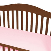 Jersey Knit Cotton Crib Sheet with Safety Corners in Pink