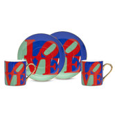 Robert Indiana "Love" 3 oz. Espresso Cup and Saucer