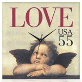 Love Cupid Canvas Wall Clock