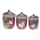 La Provence Rooster Canister by Jennifer Brinley (Set of 3)