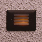 Architectural Bronze Acrylic Lens Step Light with Louver Face