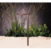 Six Groove LED Path Light in Bronzed Brass