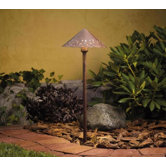 Six Groove Light Emitting Diode Path Light in Textured Tannery Bronze