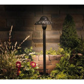 Pierced Domed Path Light in Textured Tannery Bronze