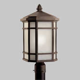 Cameron Fluorescent Light Outdoor Post Lantern in Prairie Rock