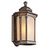 Atwood  Outdoor Wall Lantern in Brown Stone