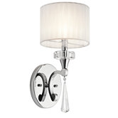 Parker Point One Light Wall Bracket in Chrome