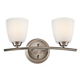 Granby Two Light Bath Vanity in Brushed Pewter