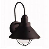Seaside Outdoor Wall Lantern in Black