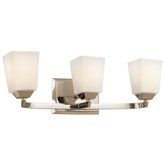 Chepstow Three Light Bath Vanity in Polished Nickel