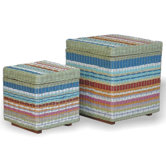 Funstripes Square Storage Stool (Set of 2)