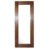 Teak Mirror with Channeling Design