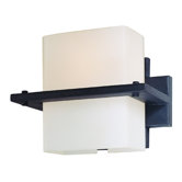 Blade  Bath Wall Sconce in Forged Iron