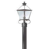 Montgomery  Post Lantern with Clear Seeded Glass