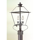 Montgomery  Post Lantern with Metal Top