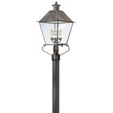 Montgomery 25.5" x 12.25"  Post Lantern with Metal Top