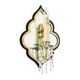 Bijoux Wall Sconce in Antique Black / Classic Golden Silver