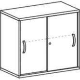 80cm Anstell-Schiebet&uuml;renschrank