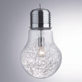 Pendelleuchte h&ouml;henverstellbar Luce Max in Transparent / Chrom