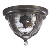 Sloane  Flush Mount in Burnished Gold Leaf
