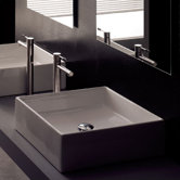 Teorema Above Counter Bathroom Sink in White