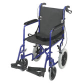 Lightweight Aluminum Transport Chair with 12" Rear Wheels