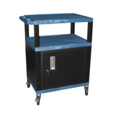 Tuffy 34" Utility AV Cart with Cabinet