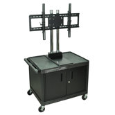 Tuffy 47" Mobile Flat Panel TV Cart with Locking Cabinet (For Screens 32"-60")