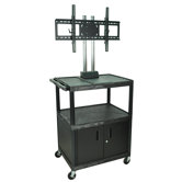 Tuffy 44" Mobile Flat Panel TV Cart with Locking Cabinet