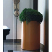 Fang Cilinder Lacquered Round Flower Pot Planter