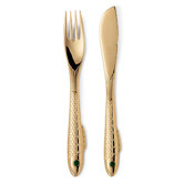 Nobel Gold 2 Piece Fish Cutlery Box Set