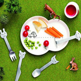 Children's 4 Piece Animal Friends Flatware Set