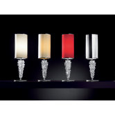Subzero Table Lamp with Red Glass