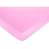 Butterfly Pink Orange Fitted Crib Sheet in Solid Pink
