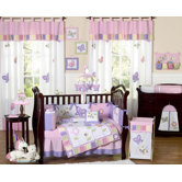 Butterfly Pink Purple Crib Bedding Collection