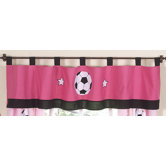 Soccer Pink Collection Window Valance