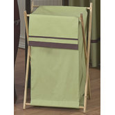 Green and Brown Hotel Laundry Hamper