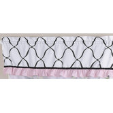 Princess Black, White and Pink Collection Window Valance