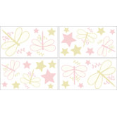Pink Dragonfly Dreams Collection Wall Decal Stickers